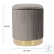 Zoe Grey Velvet Storage Ottoman