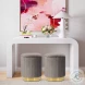 Zoe Grey Velvet Storage Ottoman