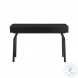 Santana Black Glass Desk Console Table