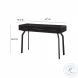 Santana Black Glass Desk Console Table