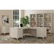 Towne White Double Pedestal L-Desk