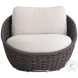 Santa Monica Pebble And Cream Outdoor Swivel Chair
