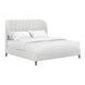 Dante Cloud Performance Fabric Queen Upholstered Wide Channel Panel Bed