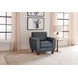 TerraTrek Ocean Blue Leather Upholstered Accent Chair
