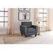 Traverse Ocean Blue Leather Upholstered Accent Chair
