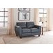 Traverse Ocean Blue Leather 58" Loveseat