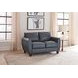 Traverse Ocean Blue Leather 58" Loveseat