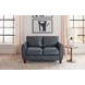 Traverse Ocean Blue Leather 58" Loveseat