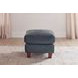 Traverse Ocean Blue Leather Upholstered Rectangular Ottoman
