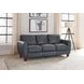 TerraTrek Ocean Blue Leather 82" Sofa