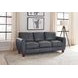 TerraTrek Ocean Blue Leather 82" Sofa