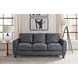 Traverse Ocean Blue Leather Living Room Set