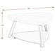 Raine White Triangular Marble Top Coffee Table