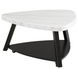 Raine White Triangular Marble Top Coffee Table