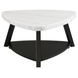 Raine White Triangular Marble Top Coffee Table