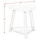 Raine White Triangular End Table
