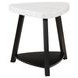 Raine White Triangular End Table