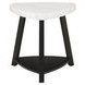 Raine White Triangular End Table