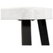 Raine White Triangular End Table