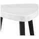 Raine White Triangular End Table