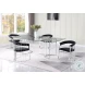 Trisha Clear Glass And Chrome 72" Dining Room Set