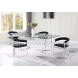 Trisha Clear Glass And Chrome 72" Dining Table