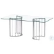 Trisha Clear Glass And Chrome 72" Dining Room Set