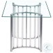 Trisha Clear Glass And Chrome 72" Dining Room Set