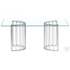 Trisha Clear Glass And Chrome 72" Dining Room Set