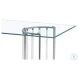 Trisha Clear Glass And Chrome 72" Dining Room Set