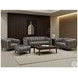 Trix Ash Gray Leather Upholstered Rectangular Ottoman