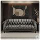 Trix Ash Gray Leather Living Room Set