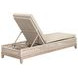 Tropez Beige Performance Fabric Outdoor Chaise Lounge
