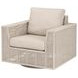 Tropez Beige Performance Fabric Outdoor Swivel Rocker Sofa Chair