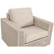 Tropez Beige Performance Fabric Outdoor Swivel Rocker Sofa Chair