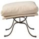 Tara Shaw Off White Leather Upholstered Rectangular Saint Laurent Ottoman