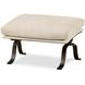 Tara Shaw Off White Leather Upholstered Rectangular Saint Laurent Ottoman