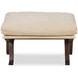 Tara Shaw Off White Leather Upholstered Rectangular Saint Laurent Ottoman