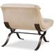 Tara Shaw Off White Leather Upholstered Saint Laurent Lounge Chair