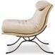 Tara Shaw Off White Leather Upholstered Saint Laurent Lounge Chair