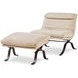 Tara Shaw Off White Leather Upholstered Rectangular Saint Laurent Ottoman