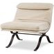 Tara Shaw Off White Leather Upholstered Saint Laurent Lounge Chair