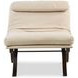 Tara Shaw Off White Leather Upholstered Saint Laurent Lounge Chair