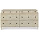 Tara Shaw Swedish Scraped Bone 6 Drawer Alexandre Ii Double Dresser