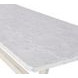 Tara Shaw Tuscan Aged White 120" Rectangular Marble Top Lucca Ii Dining Table