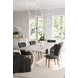 Tara Shaw Tuscan Aged White 120" Rectangular Marble Top Lucca Ii Dining Table