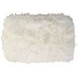 Tara Shaw White Upholstered Pompiduo Italian Mongolian Lamb Stool