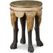 Tara Shaw Aged Ivory and Distressed Gold Round Sainte Rome Accent Table