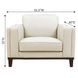 Axton Natural Leather Upholstered Accent Chair