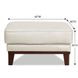 Axton Natural Leather Upholstered Rectangular Ottoman